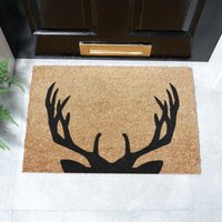 Stag Antlers Doormat Brown